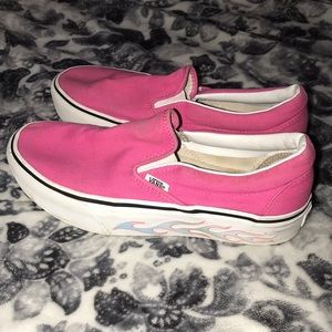 Vans Platform Slip On With Flames